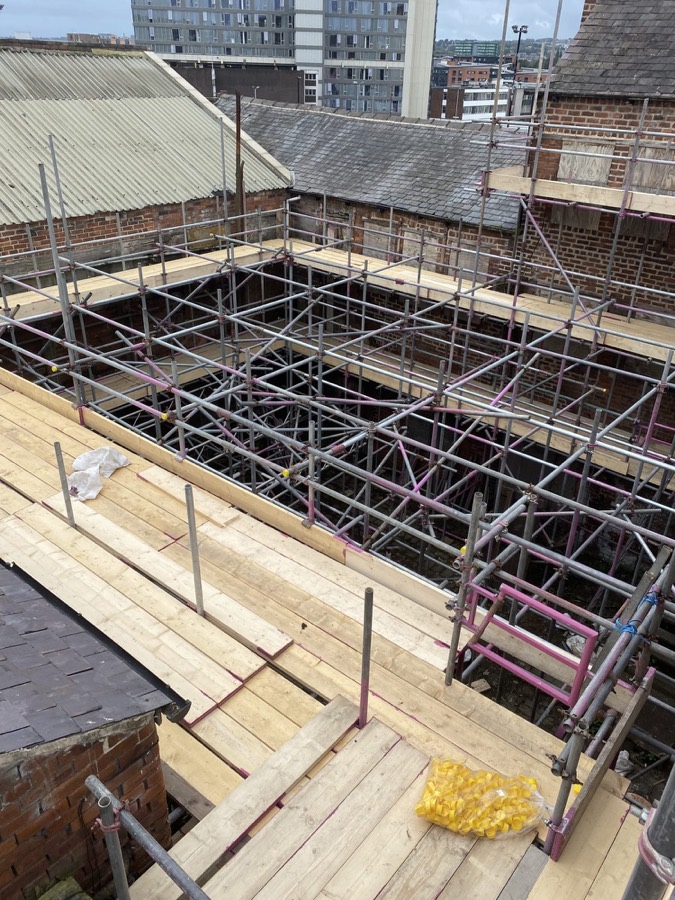 CD Scaffolding installed around a building